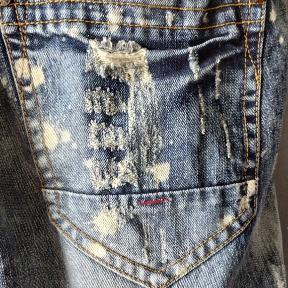 Super Distressed The Heritage by America Jeans sz 38 x 34 - Picture 13 of 16